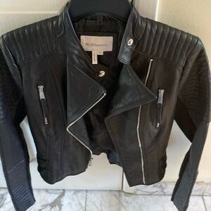 BCBGeneration Leather Moto Motorcycle jacket, size XS